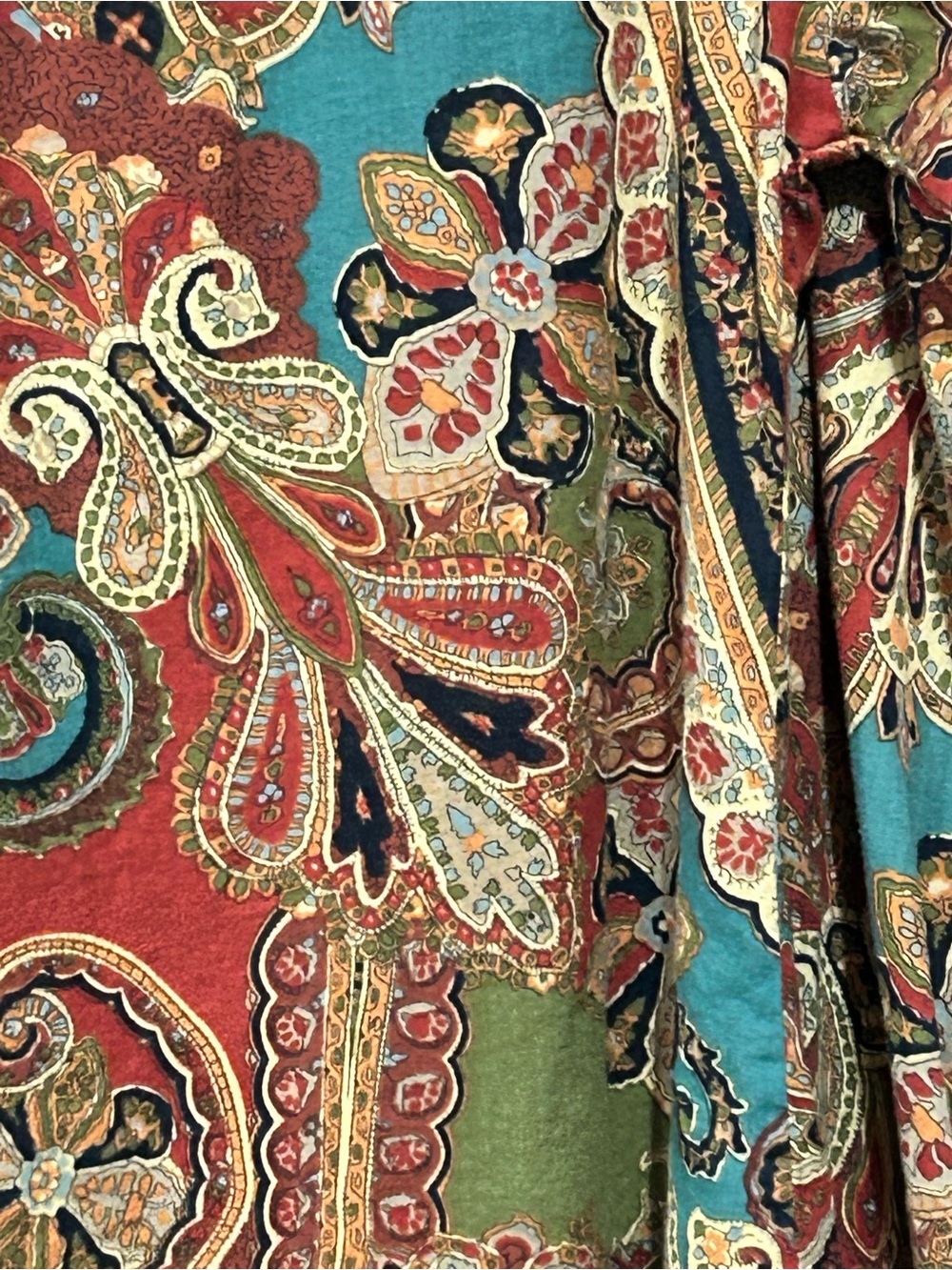 Lauren Ralph Lauren Boho Dark Academia Paisley 70’s Retro Maximalist Shirt M - Picture 6 of 14